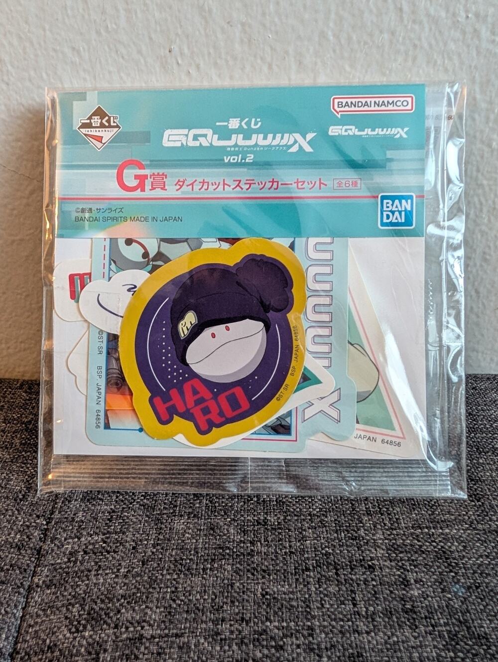 Mobile Suit Gundam GQuuuuuuX Vol 2 G Prize Ichiban Kuji Sticker Set